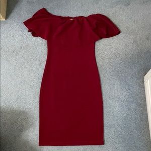 Red shoulder midi dress bought from Target